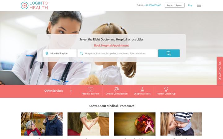 Screenshot of logintohealth.com