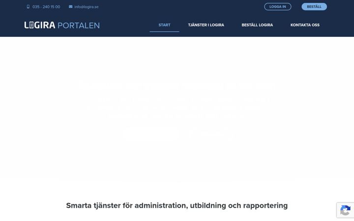 Screenshot of logiraportalen.se