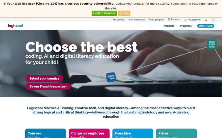 Screenshot of logiscool.com