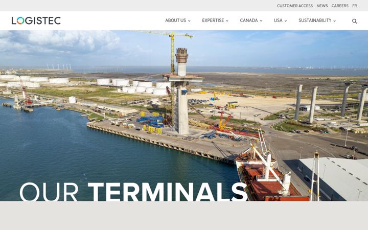 Screenshot of logistecterminals.com