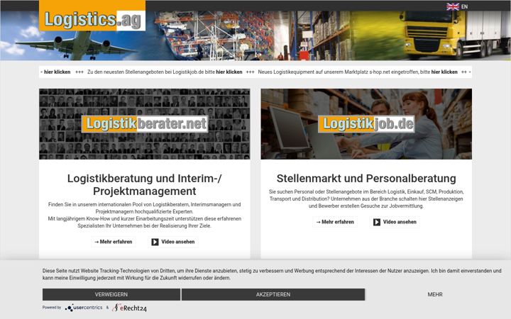 Screenshot of logistic-s.de