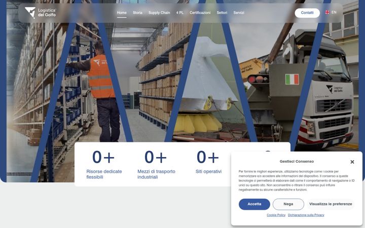 Screenshot of logisticadelgolfo.eu