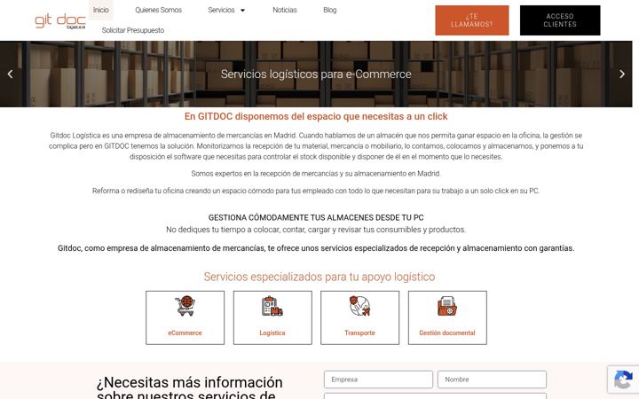 Screenshot of logisticayalmacenaje-gitdoc.es