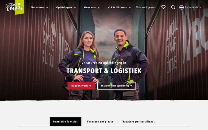 Screenshot of logisticforce.nl