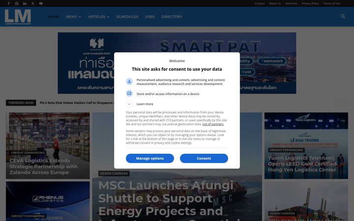 Screenshot of logistics-manager.com
