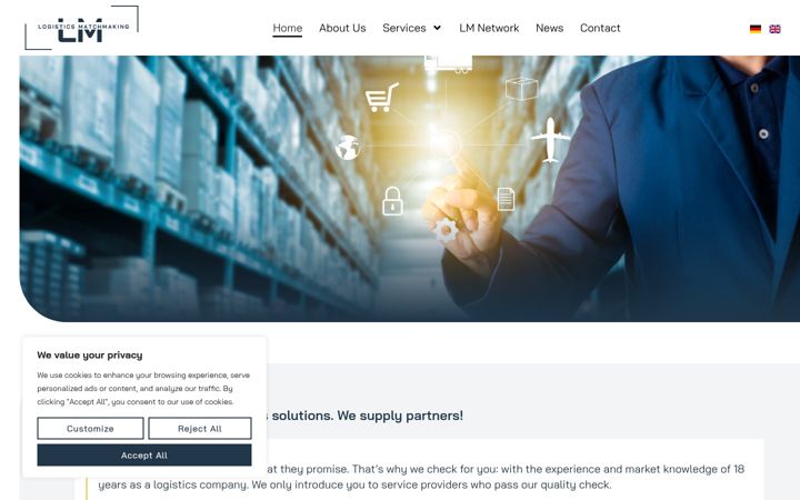 Screenshot of logistics-matchmaking.com