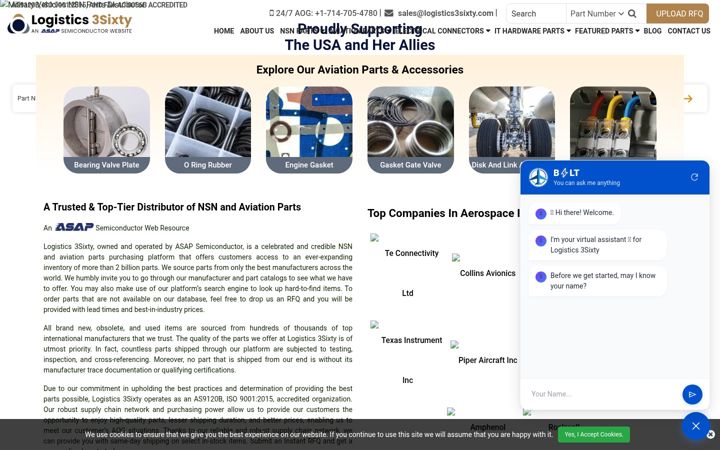 Screenshot of logistics3sixty.com