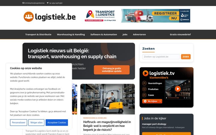 Screenshot of logistiek.be
