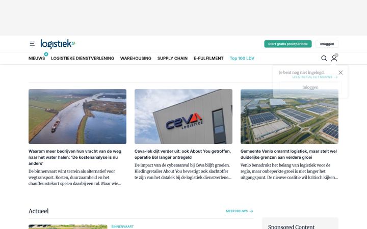Screenshot of logistiek.nl