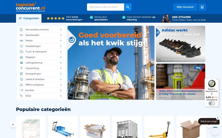 Screenshot stránky logistiekconcurrent.nl