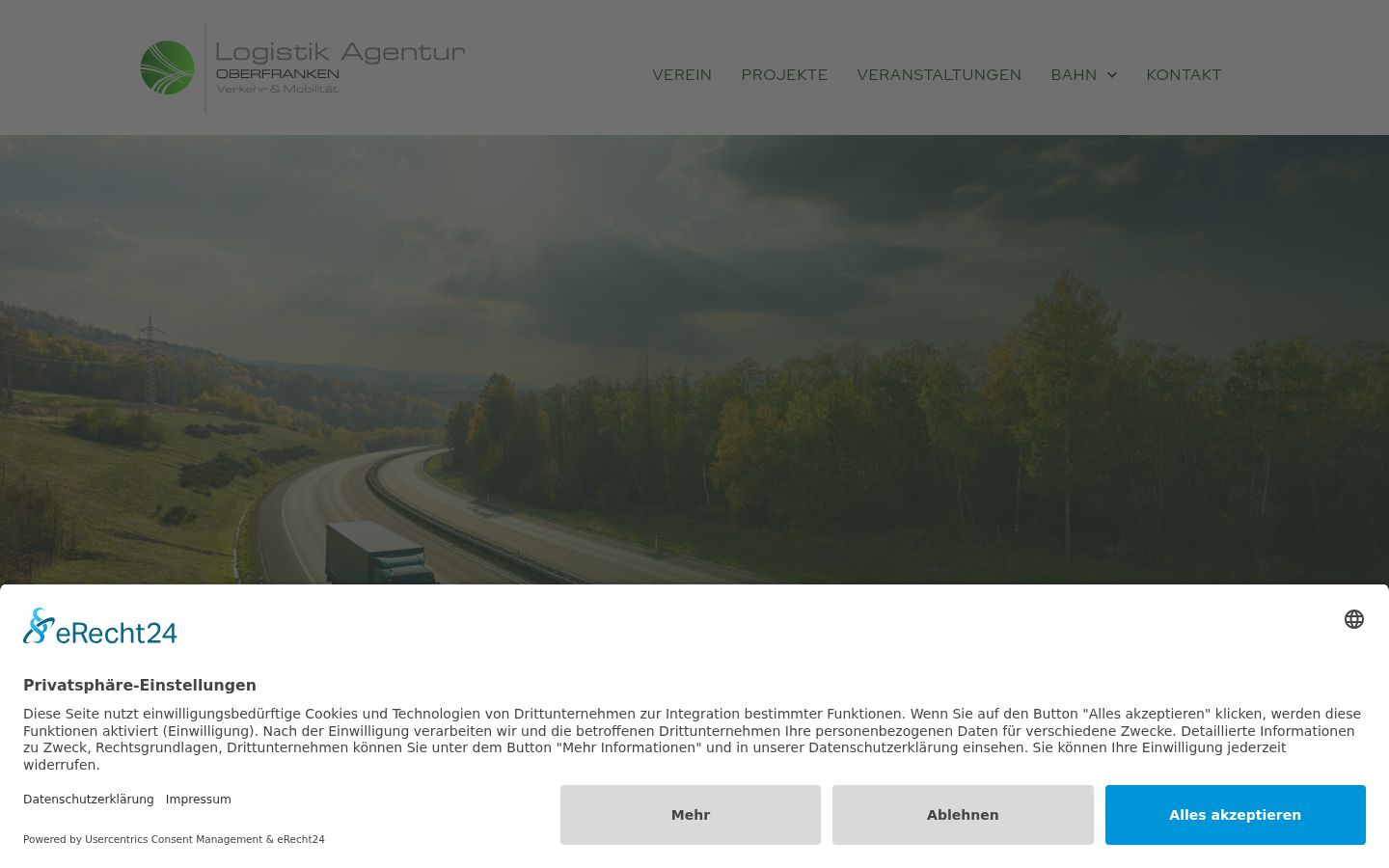 Screenshot des Einwilligungsbanners vor jeglicher Interaktion
