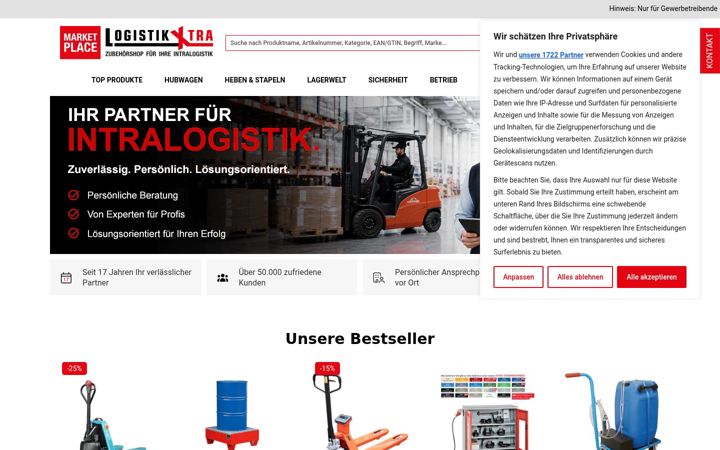 Skjermbilde av logistik-xtra.de
