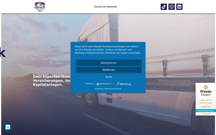 Screenshot of logistikfinanz.de