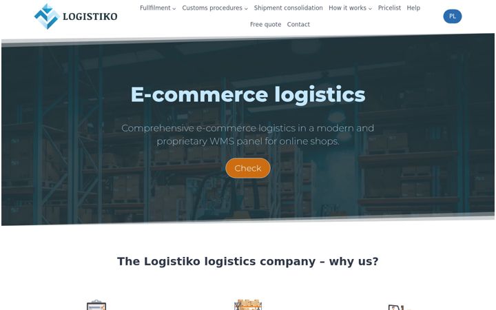 Screenshot of logistiko.eu