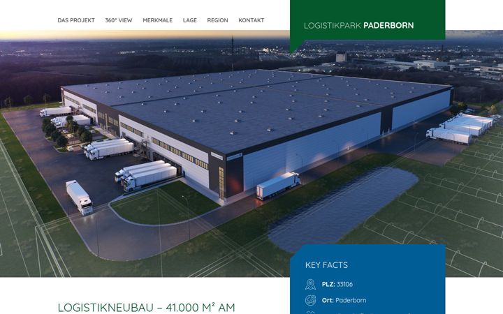 Screenshot of logistikpark-paderborn.com