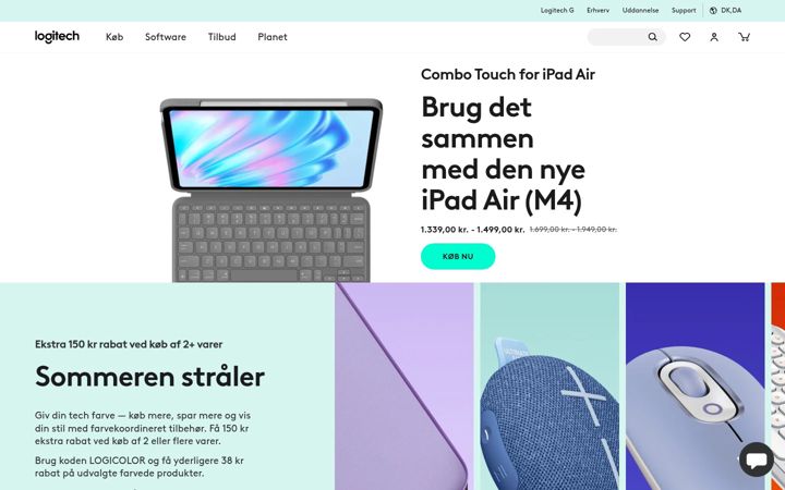 Captura de ecrã de logitech.biz