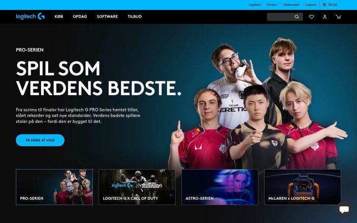 Ekrānuzņēmums no logitechg.com
