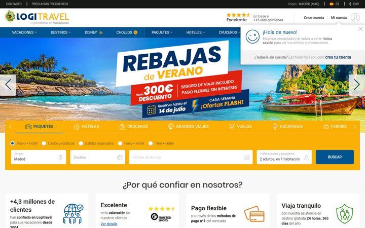 Ekraanipilt saidist logitravel.com