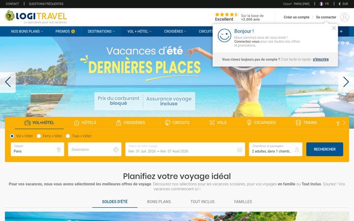 Screenshot of logitravel.fr