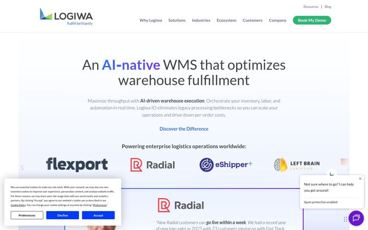 Screenshot of logiwa.com