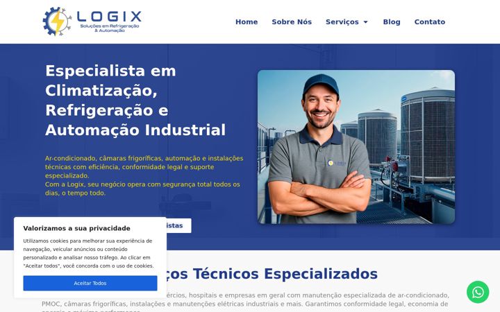 Screenshot of logixrefrigeracao.com.br