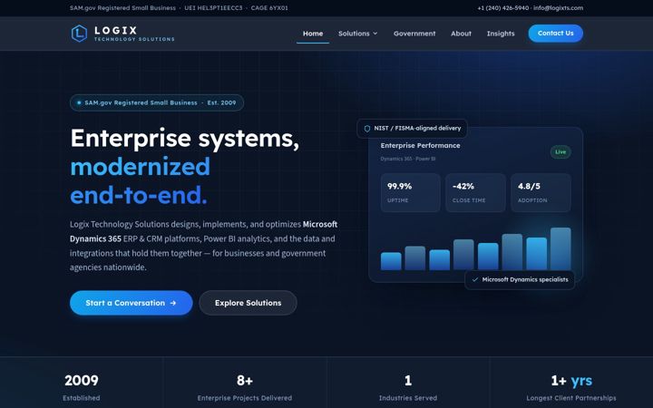 Screenshot of logixts.com