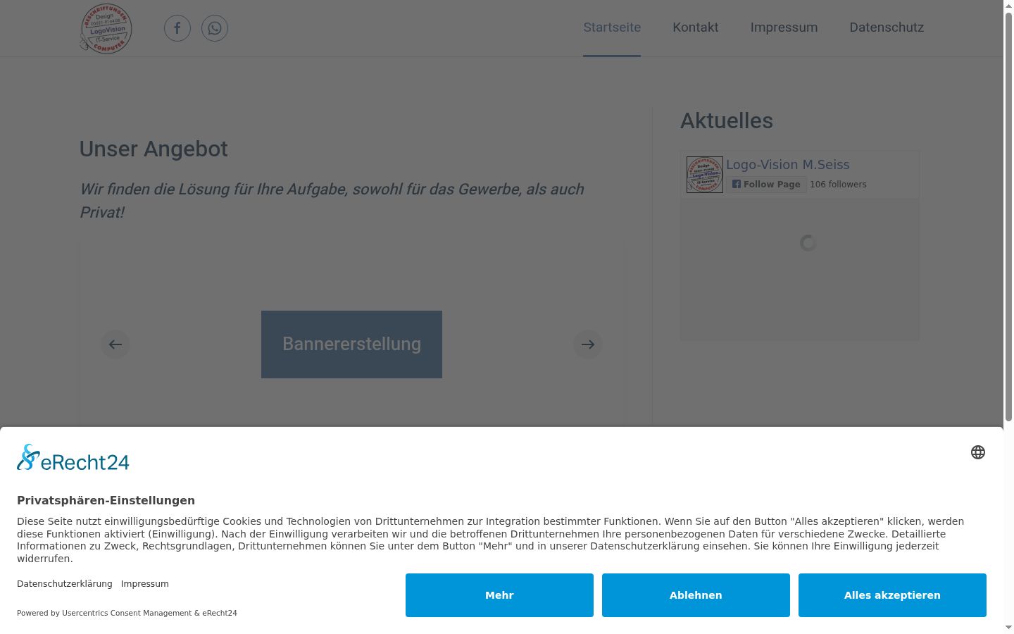Sutikimo reklamjuostės, rodytos prieš bet kokią sąveiką, ekrano kopija
