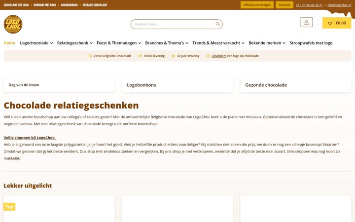 Screenshot of logochoc.nl