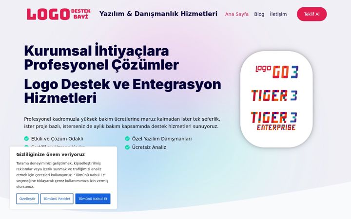 Screenshot of logodestekbayi.com