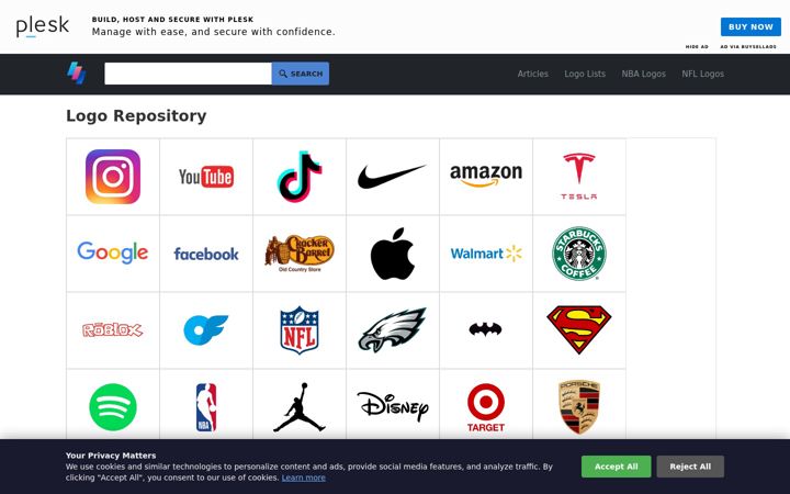 Screenshot of logodix.com
