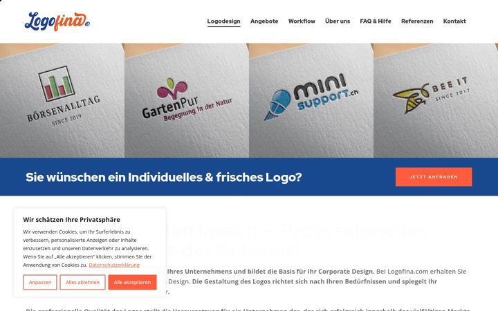 Screenshot of logofina.com