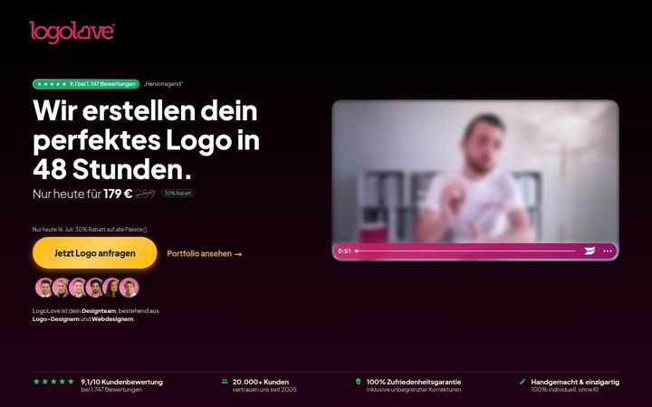 Skjermbilde av logolove.de