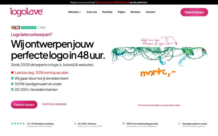 Captură de ecran a logolove.nl
