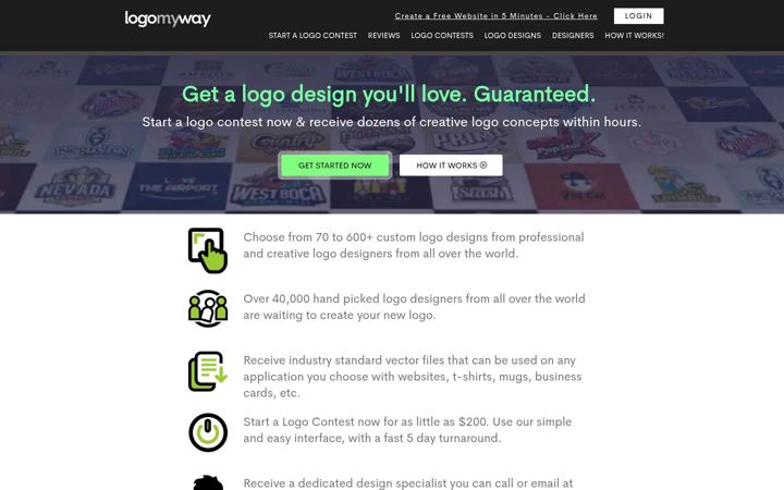 Screenshot of logomyway.com