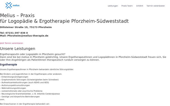 Screenshot of logopaedie-ergotherapie-pforzheim.de