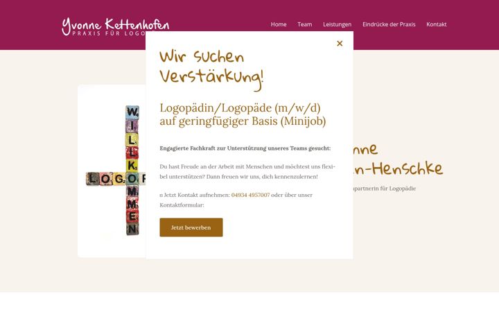 Képernyőkép: logopaedie-kettenhofen.de