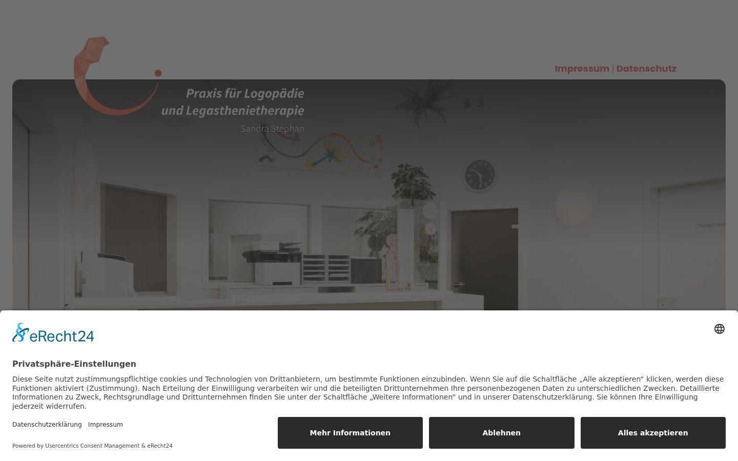 Screenshot des Einwilligungsbanners vor jeglicher Interaktion