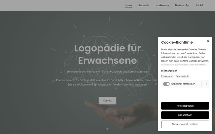 Screenshot of logopaedie-neurointens.de