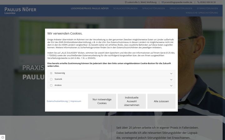 Screenshot of logopaedie-noefer.de