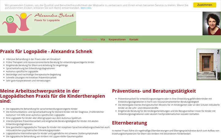 Screenshot of logopaedie-schnek.de