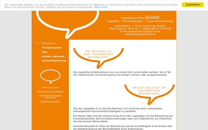 Screenshot of logopaediedusold.de