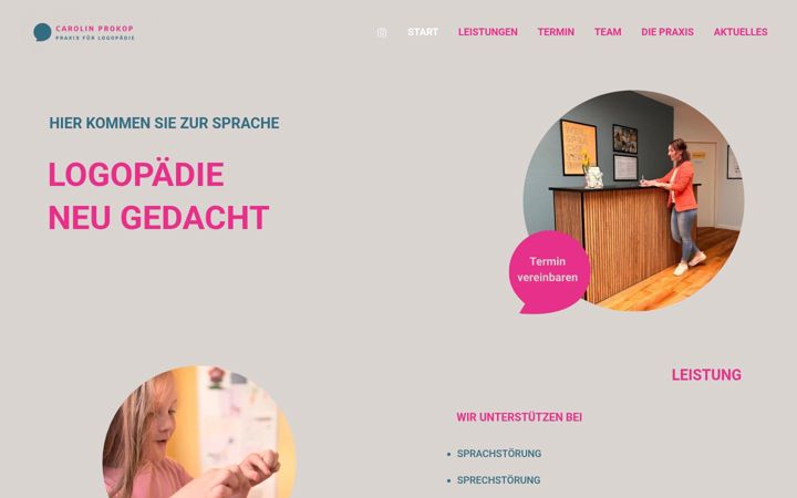 Screenshot of logopaedieneuruppin.de