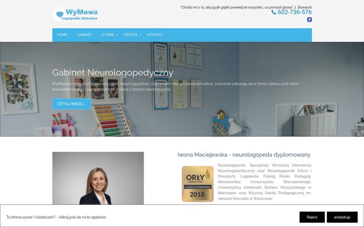 Screenshot of logopedadzieci.pl
