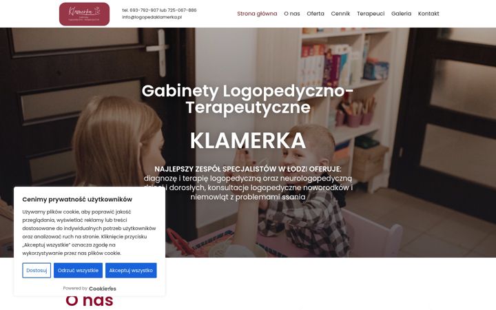 Screenshot of logopedaklamerka.pl