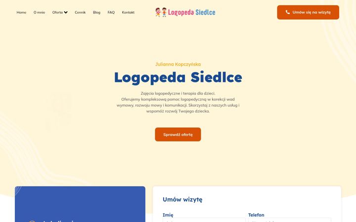 Screenshot of logopedasiedlce.pl