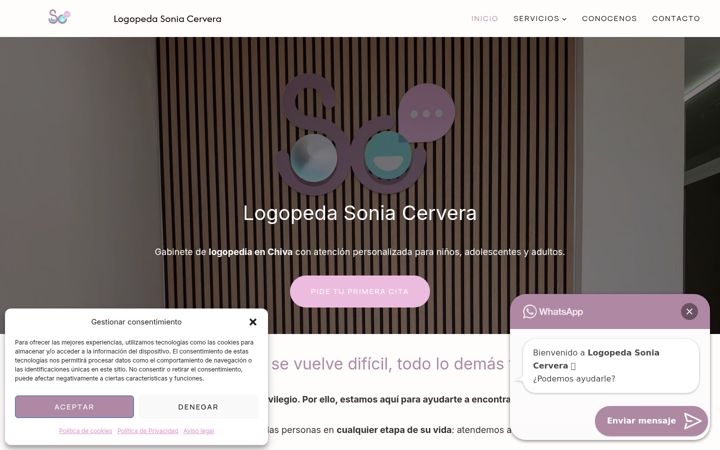 Screenshot of logopedasoniacervera.com