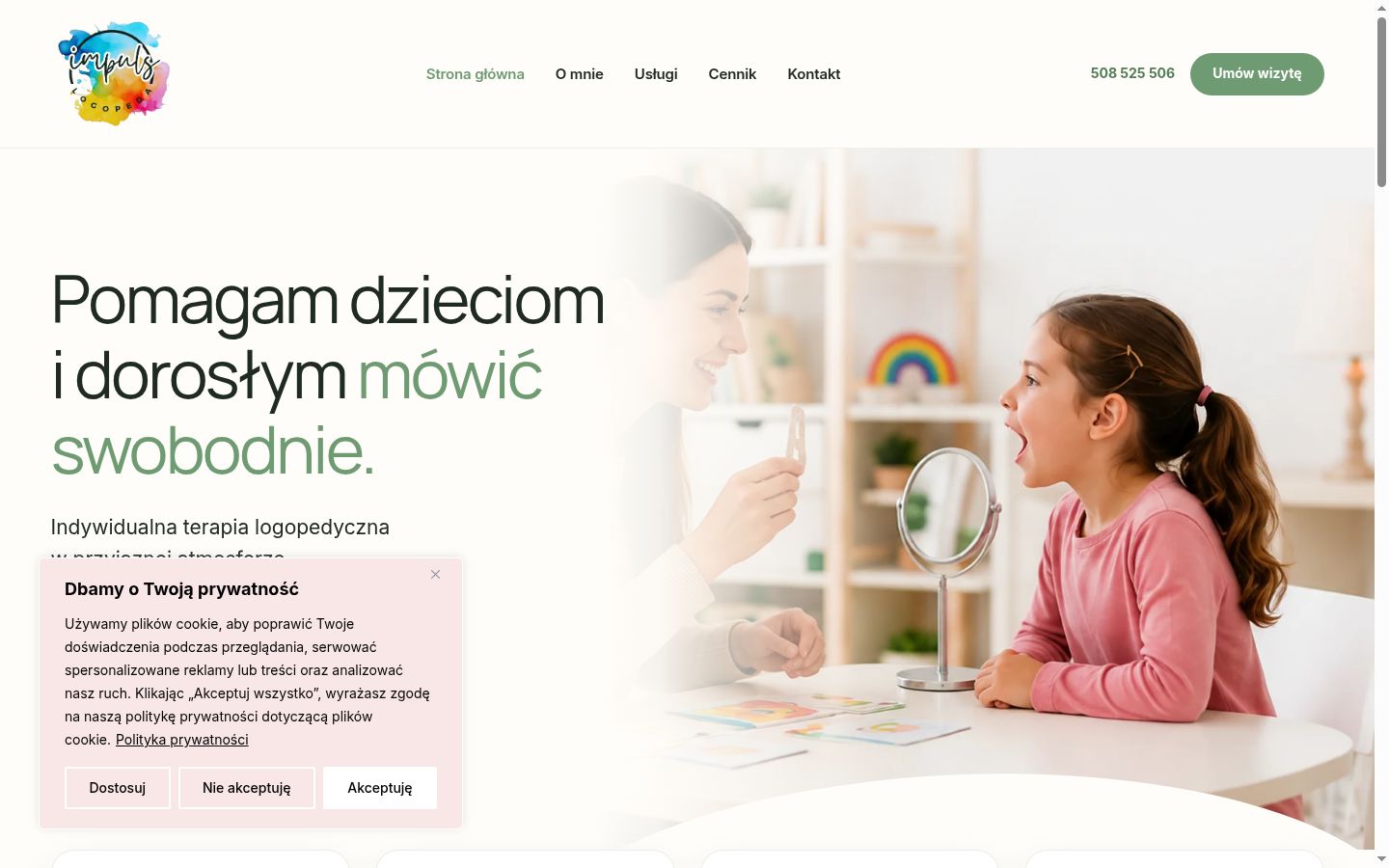 Snimka zaslona bannera za privolu prikazanog prije bilo kakve interakcije