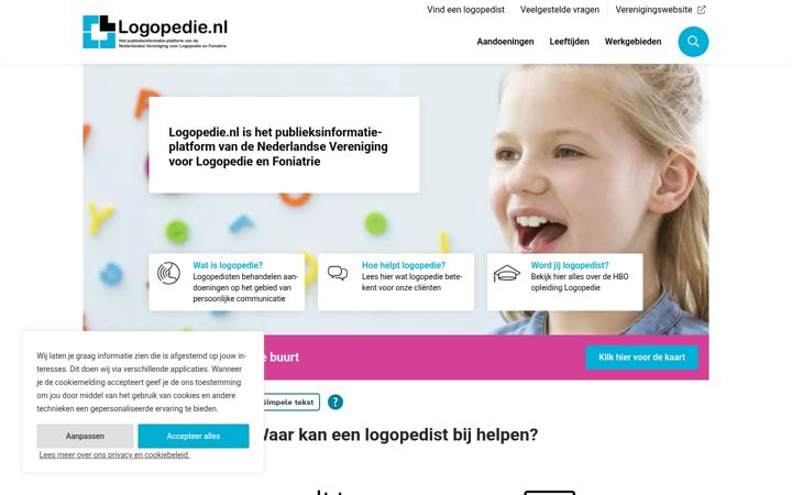Screenshot of logopedie.nl
