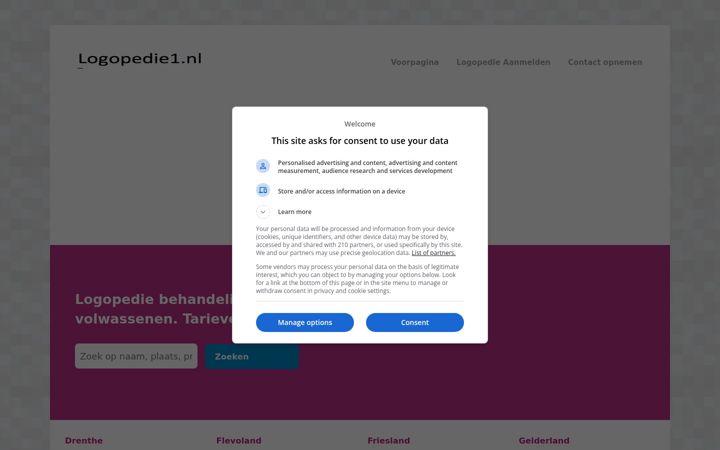 Screenshot of logopedie1.nl