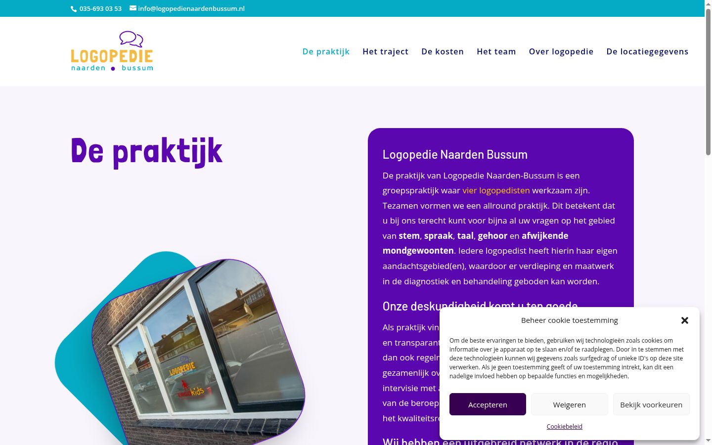 Skärmbild av samtyckesbannern som visades före någon interaktion